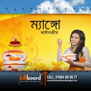 Mango Ice Cream Signboard Billboard Making Branding Signage in Dhaka Bangladesh