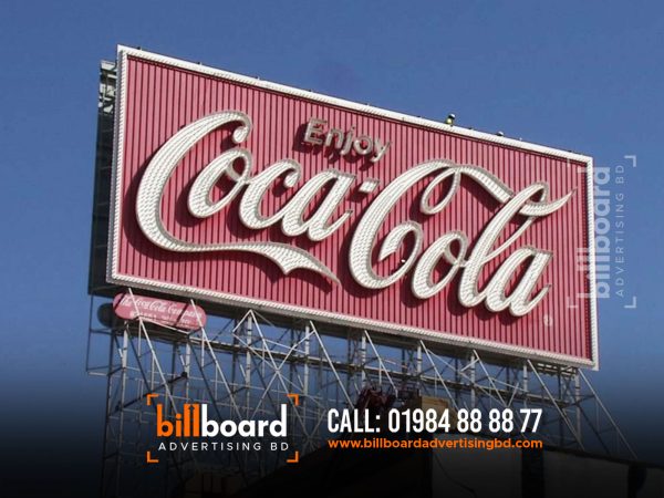 Coco Cola Trivision Billboard, Five Major Benefits of Billboard Advertising. Create billboard designs. Billbaord Ads Rental Company Manufacturer Supplier Maker Mirpur Dhaka Bangladesh Advertising Agency. lamar advertising, billboard advertising. largest billboard companies in the us, lamar billboard cost. lamar billboards, lamar company.  lamar billboards near me, lamar billboards owner. best billboard ads of all time, billboard marketing strategy. billboard advertising effectiveness statistics, what is billboard advertising called. digital billboard advertising examples, billboard advertising advantages and disadvantages. newspaper advertising agency in dhaka bangladesh. top 10 advertising agency in bangladesh. list of advertising agency in bangladesh. top advertising agency in bangladesh. billboard advertising cost in bangladesh. billboard advertising in bangladesh. bangladesh agency list. advertising industry in bangladesh. Billboard advertising is the process of using a large scale digital or print ad to market a company, brand, product, service, or campaign. Billboards are typically placed in high-traffic areas, such as along highways and in cities. This helps make sure that they're seen by the highest number of drivers and pedestrians. Billboard advertising is effective for building brand awareness. This is because it broadcasts your business to as many people as possible. Because they’re in such busy areas, billboards tend to have the highest number of views and impressions when compared to other marketing methods. Does billboard advertising work? Until 3D digital billboards started going viral, many people were thinking that billboard advertising was a dated strategy. But while billboards are sometimes criticized for being disruptive, they're also quite effective. While billboard rental costs can be higher than digital advertising, there are many benefits to this type of marketing. In fact, the scale of the audience alone can create a big boost in brand awareness. How big a boost? Let's go over some statistics. Billboard Advertising Statistics Almost 82% of viewers can recall a digital out-of-home ad they saw over a month ago. 2022 Statista data shows that 32% of respondents like billboards, and 9% like them a lot. In comparison, a different Statista survey shows that online ads annoy 41% of respondents. And research from OOH Today says that out-of-home ads show much higher recall for consumers than: Live and streaming television Podcasts and radio Print ads Online ads Billboard advertising reception graphic These incredible numbers may be why top brands are increasing their OOH advertising spending. The Out of Home Advertising Association of America data says that 79% of the top 100 advertisers increased their spending in 2021. Of those, 32% doubled their spending. 27% of the top out-of-home advertisers are technology or D2C brands. Another important area of billboard statistics is the increase in digital billboard advertising. Per 2021 Statista data, there are 350,000 billboards in the United States. Of those, 9,600 are digital billboards. And consumers who see digital billboard advertising often take action. According to 2020 Statista research, 35% of respondents visit a website or search online after seeing a digital billboard. And 20% recommend that product or brand. Plus a 2023 Azoth Analytics report says that the global digital billboards market was worth over $18.5 billion in 2021. The report expects this figure to grow by 7% in the next five years, an increase of more than $1.2 billion. Billboard Advertising Cost The cost of billboard advertising depends on many factors. These include: Billboard location Total traffic in the area Estimated numbers of how many people will see your advertisement Billboard advertising costs are typically charged monthly. They can range anywhere from $250 on a rural highway to upwards of $50,000 in Times Square. The average cost runs around $850 for four weeks. Digital billboard costs start at a slightly higher price point. While some can charge as little as $10 per day, the average cost of a four-week campaign is $2,100. As mentioned above, billboard advertising is out-of-home (OOH) advertising. This is any advertising that reaches consumers when they’re outside their homes. Each OOH advertising opportunity gets an OOH rating. This rating ultimately determines its value and cost to advertisers. Geopath is a nonprofit organization that gives OOH ratings. To do this, it uses technology and media research to estimate the weekly impressions of every billboard in the country. Then, OOH advertising companies, like the companies that own the billboard spaces, pay Geopath for this data. Then they share this data with potential advertisers. According to Geopath, there are up to 10 determining factors that make up an OOH rating and, therefore, the cost of each billboard advertising opportunity. Here are the three main factors: Circulation This is the total number of people who pass by the billboard each week. Local transportation authorities collect and share this information. Demographics This refers to the age, gender, income level, and other characteristics of the traffic that passes the billboard. Geopath collects this information from travel surveys and local transportation authorities. Impressions This is the number of people who see the billboard. This information is calculated based on many factors including: The billboard’s circulation Billboard size How close it is to the road Billboard visibility Traffic speed beside the billboard But the cost of billboard advertising doesn’t stop with "renting" ad space. You must also consider the cost of designing the billboard as well as printing and construction. Depending on what kind of billboard you want to create, this could cost anywhere from $2,000 to $100,000. This cost won’t apply to every billboard, but is something to consider if you want to get creative with your billboard. If you outsource your billboard design, these fees start at $150 but will go up depending on the agency or designer you choose. The complexity of your desired design matters too. For example, if you plan to create a 30-second 3D animation for your digital billboard advertising, these costs could start as high as $1,000 per hour. Billboard Advertising ROI While digital billboard advertising is clearly a popular choice, it's also expensive. But 2022 data shows that digital billboards deliver a 38% ROI. Traditional billboards also have good ROI, with a 40% return on investment. Note: If you plan to run a digital billboard campaign to direct traffic to your website, this ROI calculator can help you figure out what to spend. Billboard advertising ROI may be lower than other forms of content marketing. That said, one of the most powerful reasons to advertise with a billboard is brand recognition. If that's your focus you may want to measure ROAS (return on ad spend) instead. Whether you're looking for a 3:1 or 5:1 return on your investment in billboard advertising, you'll need to do your research before committing. Then, make a plan to create and measure your billboard campaign for effectiveness. For example, adding a CTA with a unique URL to your billboard ad can help you track conversions. The billboard design tips below can also help you create a billboard with strong ROI. Billboard Design Tips and Examples If you’re going to invest in billboard advertising for millions to see, you want it to do its job. Here are a handful of billboard design tips and examples that’ll make sure your billboard is effective and eye-catching. Tell a (short) story. Successful billboards take viewers on a journey. Most billboard designs tell this story with imagery and maybe some text. In fact, most drivers stop reading after a few words. Use your billboard to show the essence of an idea or campaign rather than describing it with text. Apple’s iPhone challenges gather stunning images from iPhone users that highlight the photography features of the product. At the same time, they also add inspiration to public billboards. Billboard advertising examples: Apple iPhone Image Source A story doesn’t have to be complex to be exciting. This 3D digital billboard example from BMW tells the story of their latest model heading out for a quick drive. Make it bold and simple. Drivers or passersby only have a few seconds to get a glimpse at your billboard advertisement. To reach the highest number of viewers (and potential customers), keep your billboard design simple. After all, some people may be blowing by your billboard at 70 mph. Use big, bold fonts against contrasting background colors and avoid narrow, script fonts. Also, choose colors that stand out to viewers. If your billboard is in a rural area, avoid greens, blues, and browns. The fun example below plays with the traditional billboard format to quickly draw attention and engagement. Billboard advertising examples: Specsavers Image Source This billboard example is just text and color, but it makes a bold and clear statement. If your message is the most important part of your billboard, use design decisions like font, layout, and color to draw attention to it. Billboard advertising examples: Disability representation in film and television Image Source Consider its location. You may not have grown up in the neighborhood where you live, but you've probably lived there long enough to foster a certain sense of pride. So, when you wander by billboards that are authentic, you pay attention. Well-designed billboards reflect their location. They take advantage of sports teams, nicknames, nuances, or inside jokes related to the area. This can make the billboard (and brand) much more impressionable to those who see it. The popularity of the Shinjuku digital billboard in Tokyo, Japan makes it a hub for creative inventions like this example from Nike. Mobile billboard advertising like the example below can be where your audience is at the times they need what you’re offering. Billboard advertising examples: Location-specific billboard for coffee drinkers Image Source Some billboard advertising is temporary, but the local billboard below is now one of the icons of the city of Portland, OR. This article talks about the history of the Portland stag billboard and its origins as a sportswear brand advertisement. Billboard advertising examples: Portland stag billboard Make it interactive. Depending on your billboard's location, you may be able to design it so it interacts with its surrounding environment. This strategy makes your ad stick out among the noise. It grabs the attention of passersby. The billboard from Intel and Genvid below is also an interactive game that viewers can play with their mobile devices. Billboard advertising examples: Interactive billboard from Intel and Genvid Image Source Make it memorable. OOH advertising to stand out from the hustle and bustle of a regular commute (or the monotony of a long road trip). Your billboard shouldn’t be any different. We’ve all been there: you’re sitting in bumper-to-bumper traffic and your mind starts to wander. Your eye catches a flashy billboard on the side of the road. Maybe it makes you laugh, or maybe it piques your interest in an upcoming event or product. A smart advertising company chooses billboard locations for optimal viewing: not only will the right location have a lot of traffic, it will also connect your brand with the demographics most likely to take interest in your product or campaign. Billboard advertising isn’t new, in fact, outdoor advertising remains one of the most established marketing strategies. What Is Billboard Advertising? If you’ve ever left your home you’ve probably come into contact with a billboard. Billboards are large-scale form of advertising that market a specific brand or marketing campaign, and are usually placed in high-traffic areas. Billboard placement and design run the gamut: they might be in a city center or along a rural highway; some digital billboards are interactive, and some are 3-D. Categorized as out-of-home advertising (OOH), billboards are among the most common forms of outdoor advertising. By strategically using OOH, an advertising company can increase brand awareness by targeting commuters and foot traffic. Printed Billboard Types Bulletin Billboards Mural Advertising Billboard Posters Wallscape Advertising How Much Does Billboard Advertising Cost? Billboards are a relatively inexpensive form of advertising. While the cost of your billboard campaign will depend on several key factors, including location, length of time, and design, billboards have a high return-on-investment due to the sheer volume of viewers. Although OOH advertising is one of the most cost-effective forms of marketing, renting billboard space can quickly run into the six-figures if you choose a prime location. If you’re determined to rent billboard space in a high-volume area, you may be able to cut costs by keeping your design simple or creating the design in-house. Billboard Design Make Your Design Interactive Once you’ve narrowed down your ideal location, you’ll want to make sure your billboard design appeals to your target audience and the greatest number of people. By making your design interactive you’ll be more likely to capture the attention of your viewers. Consider the location and placement of the billboard, and see if there is a way your design can respond to its surroundings. If it's alongside a Los Angeles freeway, perhaps the content reflects on the ubiquity of traffic in LA. If it’s located in a neighborhood with lots of Victorian architecture, the content might include a historical reference. Be creative! Tell A Story with Your Design People respond best to information that comes in the form of a story. When you design your OOH ad, think of the story that you want to tell. Use images and minimal text to convey an idea. As with the best writing, an effective billboard will show rather than tell. Don’t burden your viewers with too many words; rely on images to tell a story about your brand or product. And don’t be too obscure: your target audience should be able to quickly understand any references. Make Your Design Memorable Remember that your viewers will only rest their eyes on your billboard for a couple of seconds at the most. The design has to be clean, to the point, and eye-catching. If you try to cram too many visuals into your design people won’t bother trying to unpack it all. Use big, bold fonts and simple images with contrasting colors. How To Get Your Billboard Designed When designing your billboard you have the option to create your design in-house or partner with a design company. In general, creating your design in-house will be more affordable, but your design capabilities will be more limited. A professional design company will have more insight into the latest trends and techniques, but their design costs can run upwards of $1k. Consider your priorities and internal bandwidth when making the decision. Billboard Locations One of the benefits of outdoor advertising is that thousands of commuters will see your content. Choosing the right location for your design is a critical component of your OOH marketing campaign, so look closely at your target demographics and consider where they’re most likely to see your content. Remember that an audience in San Francisco may not relate to the same content as an audience in more rural areas, for example. How To Choose Your Billboard Location Depending on your unique marketing campaign, you may not want to choose the most high-traffic areas. Your product may target a specific demographic that doesn’t necessarily frequent commercial city centers, for example. Billboard locations vary widely from state to state, so conduct thorough market research before landing on a location. And keep in mind that some states have laws governing billboard location and design. Vermont, for example, doesn’t permit billboards anywhere in the state. Billboard Advertising Statistics If you want to get started with your billboard advertising campaign, begin your research ASAP. Here are some handy statistics to get you started: There are likely over 2 million billboards in the United States today. About 80% of consumers said they noticed a billboard ad in 2019. Over 50% of people said they’ve been highly engaged by a billboard in the last month. At least 71% of people consciously look at billboards when driving. Pros and Cons of Billboard Advertising PRO - Billboards provide a wide reach. While some forms of targeted advertising can become overly niche, billboards cast a wide net and capture the attention of everyone passing by. No potential customers are left out when you employ a billboard advertising campaign. CON - Some billboards, especially digital billboards and those with 3-D elements, can be costly to design. PRO - Billboard ads are almost always placed to receive maximum exposure. That means there are few visual impediments, like buildings or trees, to block your design. CON - Not all billboard locations are created equal. The best designed billboard campaign can easily languish in a sub-optimal location if you don’t conduct proper research. What are the Advantages of Billboard Advertising? Billboards provide a wide reach. While some forms of targeted advertising can become overly niche, billboards cast a wide net and capture the attention of everyone passing by. No potential customers are left out when you employ a billboard advertising campaign. Other compelling reasons why billboards are great advertising strategy are: 1) Billboards are big and eye-catching 2) Billboards occupy a significant amount of space 3) Billboards can be catchy 4) Good billboards help reach the target audience 5) Today's technology makes it easy to target demographics 6) You can develop a demographic breakdown 7) You can place billboards where your target audience sees them 8) Billboards are a powerful tool to market your business 9) Billboards are a great way to advertise 10) Billboards are an effective marketing strategy 11) Billboards are a cost-effective advertising strategy 12) Billboards are a cheap way to advertise 13) Billboards are a quick way to advertise 14) Billboards are a creative way to advertise 15) Billboards can be used as a form....Impulse buying is very common among people who watch television shows or movies. People often buy things without thinking about it. A billboard can be used as a tool to encourage people to make immediate purchases. When you're on a roadtrip with your friends, and you see a billboard with tempting pizza, it will make your stomach growl and you'll want to stop and eat, even though you didn't plan to do so.Billboards are extremely effective advertising tools. They ensure brand exposure and brand recall. People who see billboards every day will recognize your logo or slogan. Your business name is remembered even after years. Billboards are effective because they reach people of all ages. They also provide a high return on investment. Radio ads and newspaper ads take more money but yield less returns. What Are the Disadvantages of Billboard Advertising? Billboards can be expensive. There are many factors to consider when choosing a billboard company. You need to know how much money you want to spend and what kind of return you expect. Your budget should include the cost of materials, labor, and other fees. You also need to pay attention to weather conditions, because billboards are usually made out of wood or metal. In addition, if the billboard is damaged by wind, rain, or snow, you could be liable for any damage caused by the billboard. A billboard is a medium used by companies to advertise their products. Like other advertising media, such as television, radio, newspapers, etc., it provides a limited amount of information about the product. However, unlike these other media, it allows for a brief, if not fleeting exposure period. This means that viewers cannot easily remember the company name, address, phone number, etc. A billboard ad is a stationary mode of advertising. It doesn't depend on people visiting the place. It focuses on mass marketing, and it can't be personalized. Most importantly, it can't deliver personalized messages that are more effective than those delivered by social media or mobile apps. Who Should Use Billboard Advertising Billboards are especially effective for brands and products that appeal to a wide swath of consumers. Since they receive wide exposure, billboards are less likely to appeal to companies who target a very specific subset of the population. Billboard ads are here to stay, so don’t neglect this critical advertising opportunity. Jump to Section What Is Billboard Advertising? Types of Billboards How Much Does Billboard Advertising Cost? Billboard Design Billboard Locations Billboard Advertising Statistics Pros and Cons of Billboard Advertising What are the Advantages of Billboard Advertising? What are the Disadvantages of Billboard Advertising? Who Should Use Billboard Advertising? Explore Other OOH Media Formats Direct Mail Marketing Digital Out of Home Media Place-Based Advertising Street Furniture Advertising Transit Advertising Windowscape Advertising"