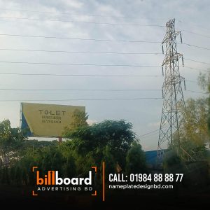 Unipole Billboard Structure with Step Board Branding Outdoor Signage Billboard