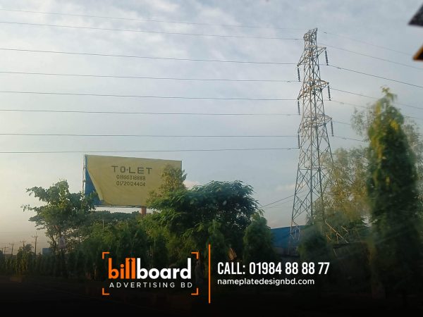 Unipole Billboard Structure with Step Board Branding Outdoor Signage Billboard