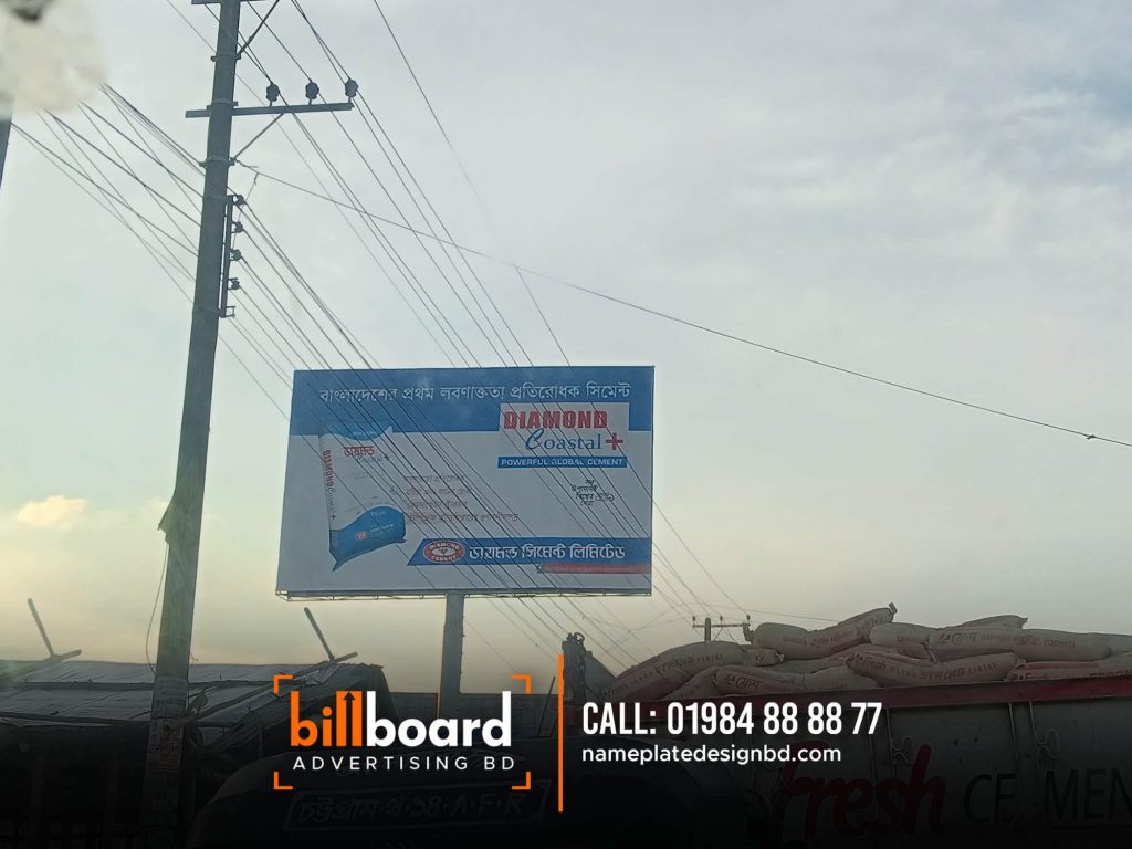 Unipole Billboard Structure with Step Board Branding Outdoor Signage Billboard