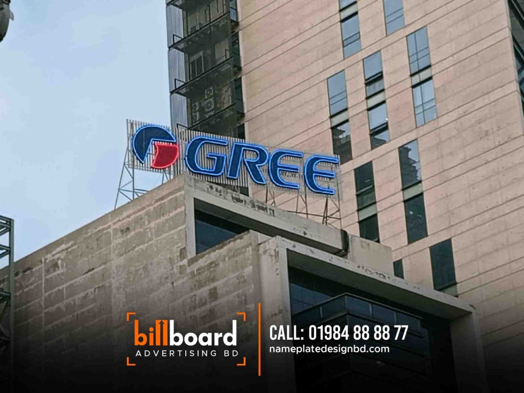 Stainless Steel Bata Model Letter Billboard for Rooftop Setting