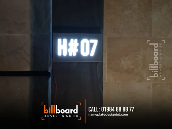 Frontlit Acrylic Letters Name Plate